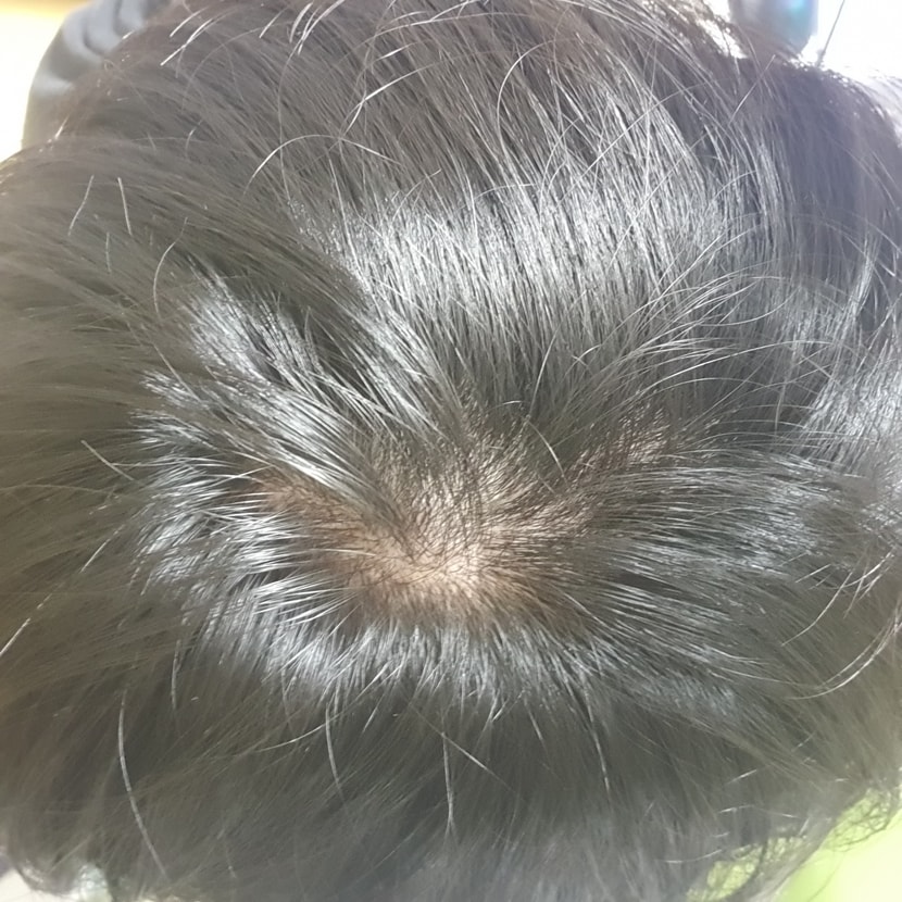 머리 말리고 난 직후