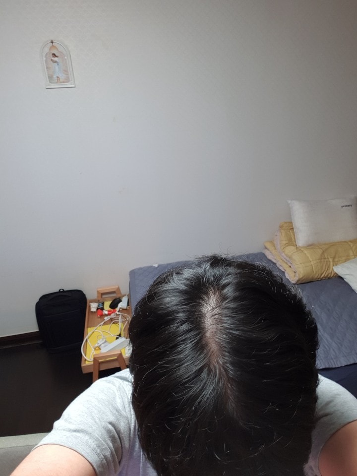 저녁 머리 감기전