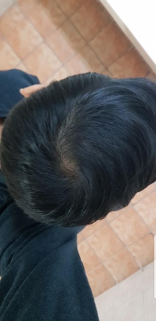 포마드 왁스 후 근접사진