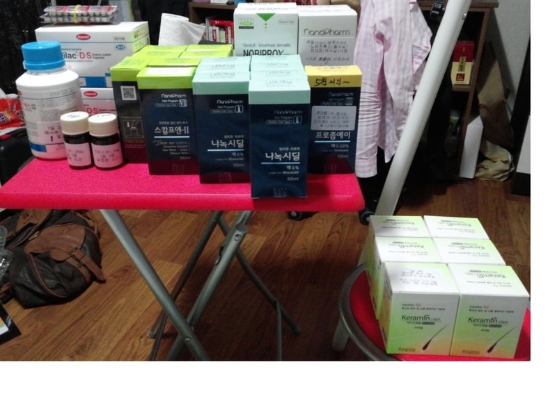 프카 및 미녹시딜 1달째