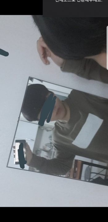 앞머리내린사진입니다 