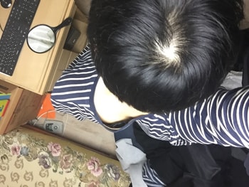 오늘저녁에 머리감고찍은사진입니다