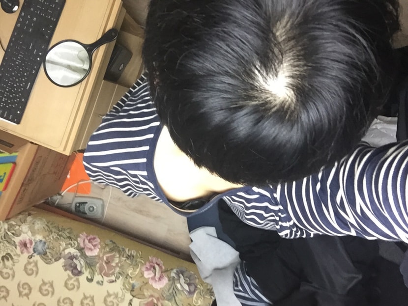 오늘저녁에 머리감고찍은사진입니다