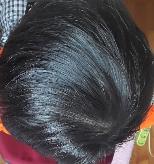 머리 말린 직후