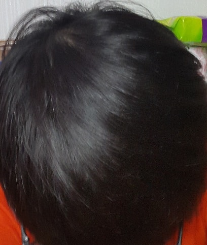 저녁시간 머리 기름진 상태