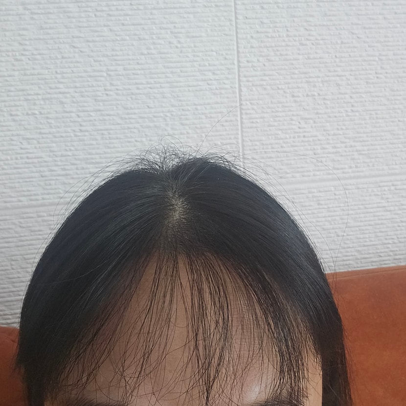 앞머리 내렸을때