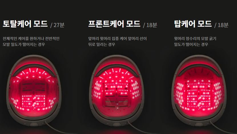 메디헤어의 3가지 케어 모드 (전 토탈케어하는 중이에요)