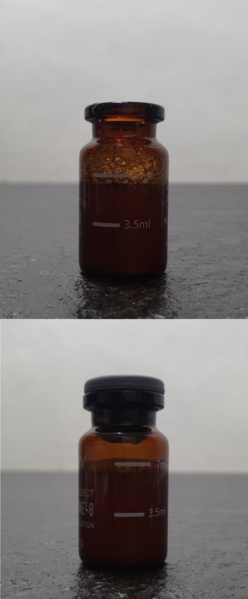 사이토카닉 병에 토닉을 7ml 넣고 잘 섞어준 모습