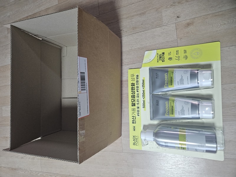 ブラックフォーレシャンプー開封機です