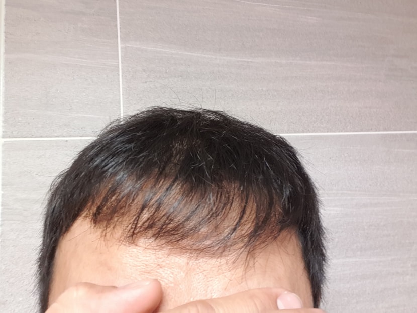 머리 감고 말린 모습