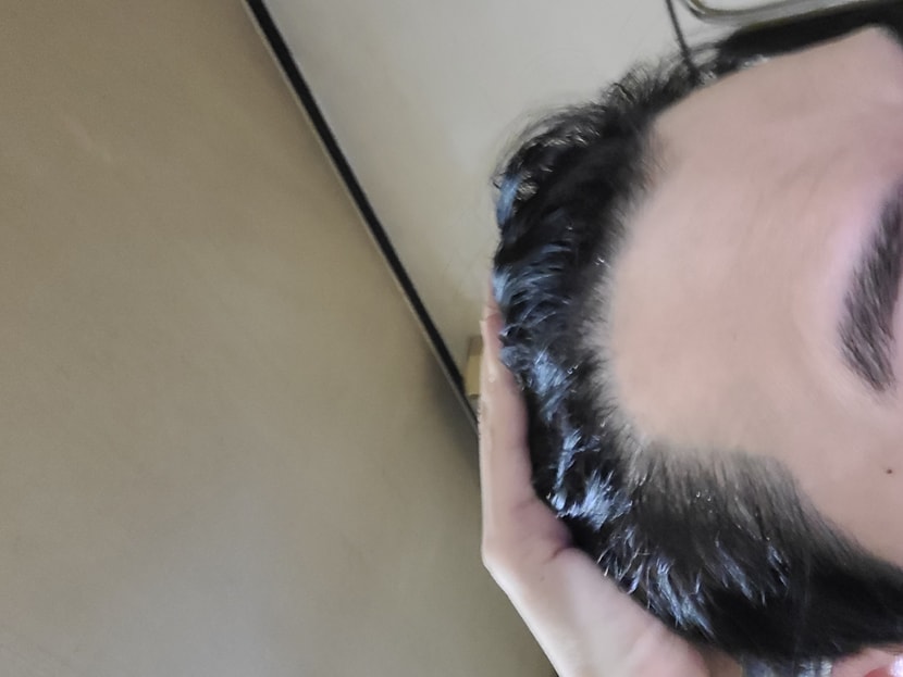 젖은 상태에 제품 도포