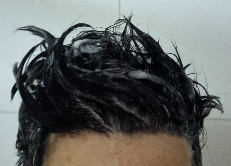 I leave a review of the second week of the scalp total care set.