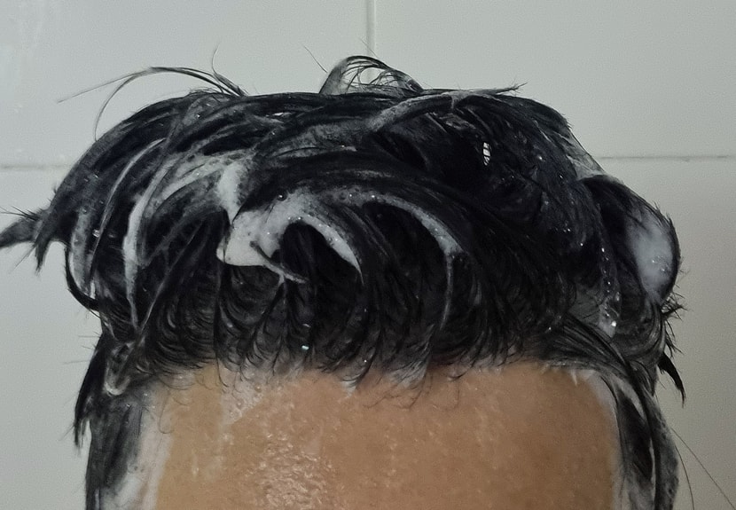 샴푸 도포 이후
