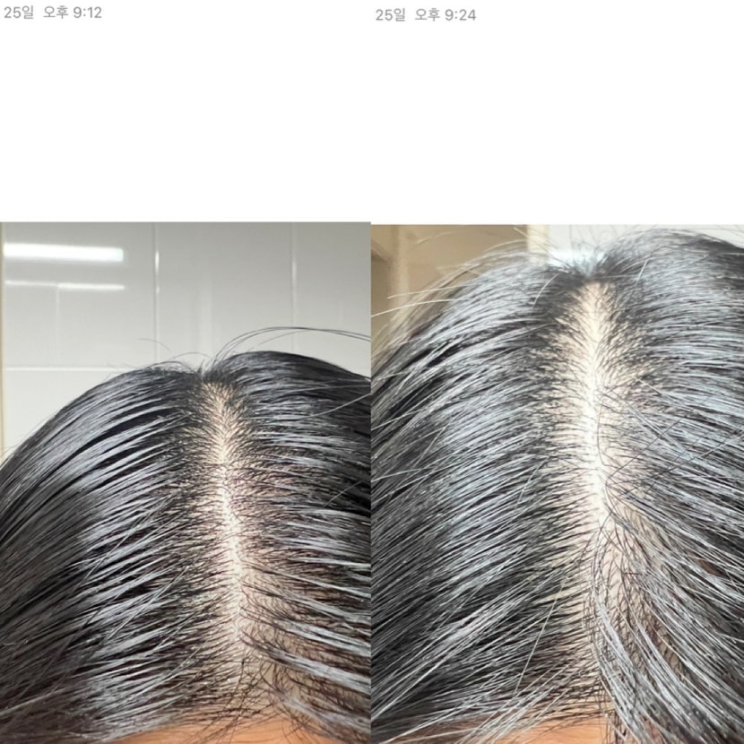 제품 바르고 10분 뒤~ 뭉치지 않는거 대박입니다!