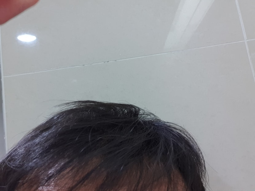 현재 저의 머릿결