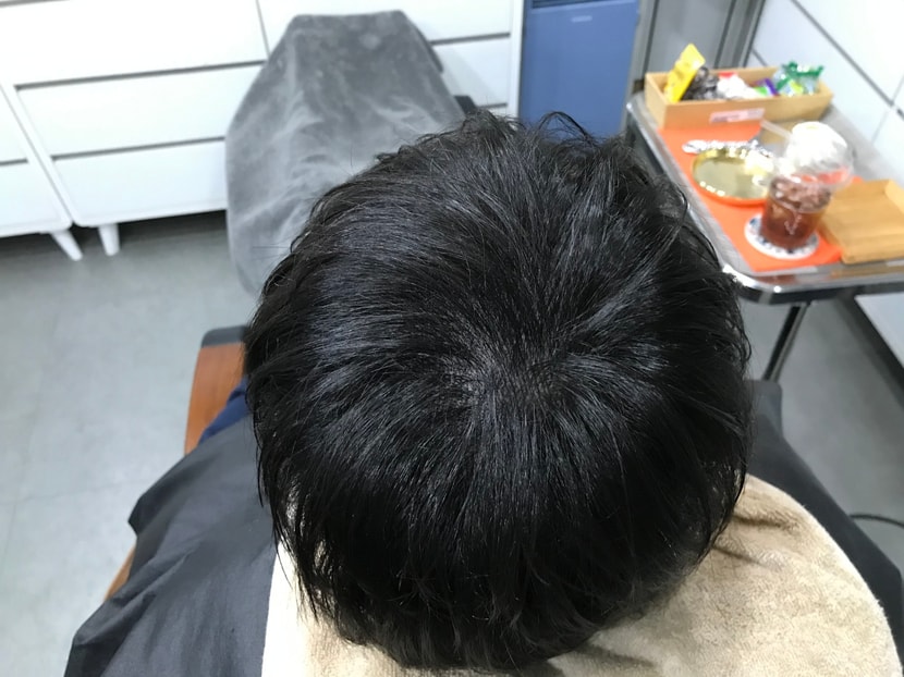 1차 후 말린 머리입니다