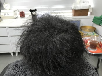 리터치 후 마른 상태