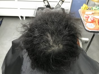 리터치 전 물에 적신 상태