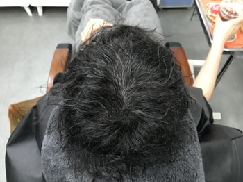 리터치 후 물에 적신 상태