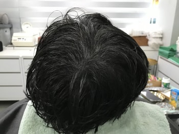 리터치 후 젖은머리