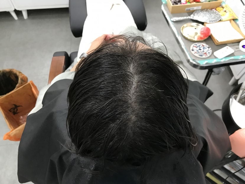 하기 전 물뭍힌 상태