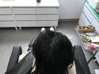 시술 후 젖은머리