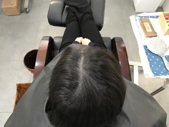 리터치 전 마른모발