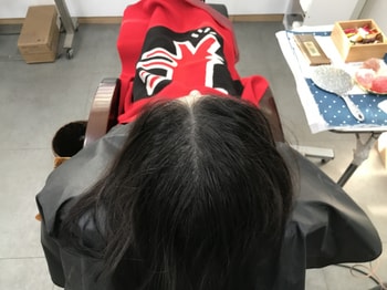 리터치 전 젖은모발