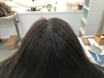 리터치 후 완전마른모발