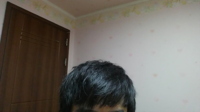 이게 머리 말렸을때입니다.