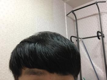 현재 앞머리 덮혔을때 머리입니다.