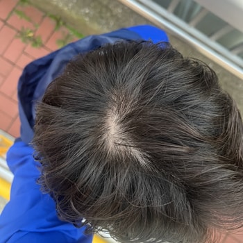 가르마 스타일 드라이 후