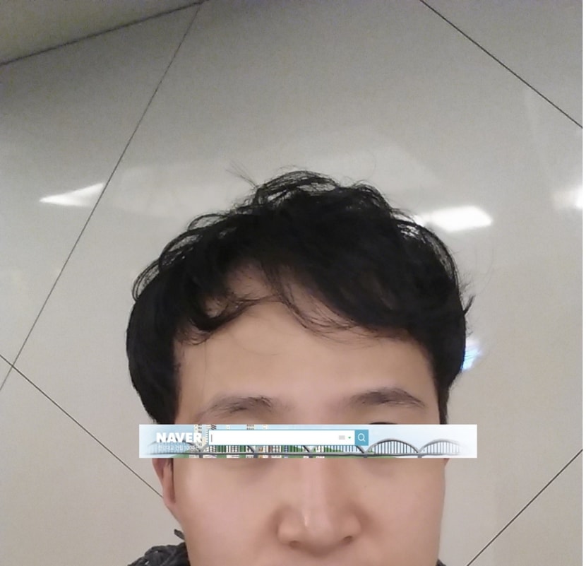 펌 하고 난 직후, 영업종료시간이라 왁스꾸밈 안함