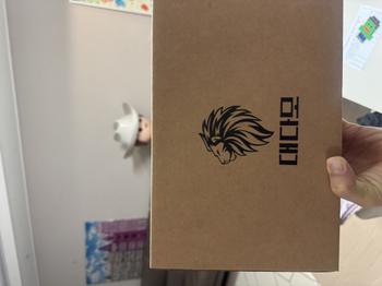 박스인데 사자가 어흥하고 있네용