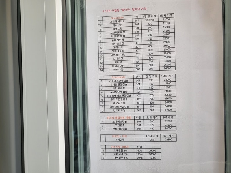 인천 탈모약 처방 성지 발견했어요!! 탈모병원 가격 공유합니다!!@@
