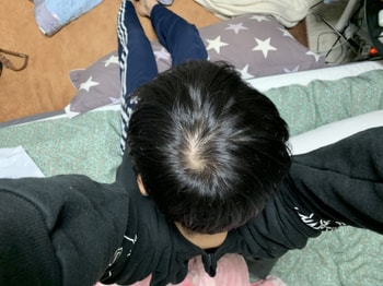머리 감기 전 1