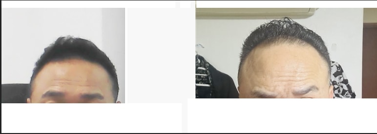 이전 사진이 약간 숙인 상태... 