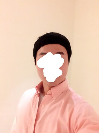 평소 왁스 안바르고 빗질하고 다닐 때, 어플로 찍어서 그런지 좀 머리가 찐하게 나온거 같습니다.