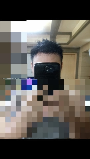 집에와서 모히칸으로 길들이기 위해서 물살짝 묻혀서 자리잡아주는 과정입니다. 