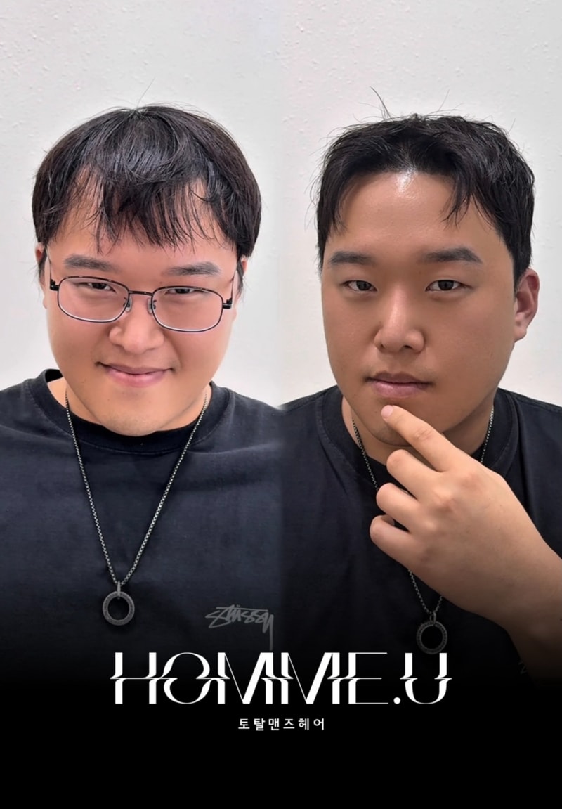 가발 없이도 가능한 탈모커버 디자인 다운펌