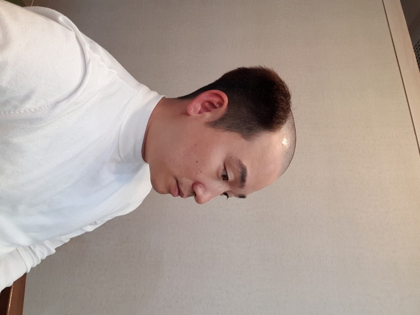 착용전 