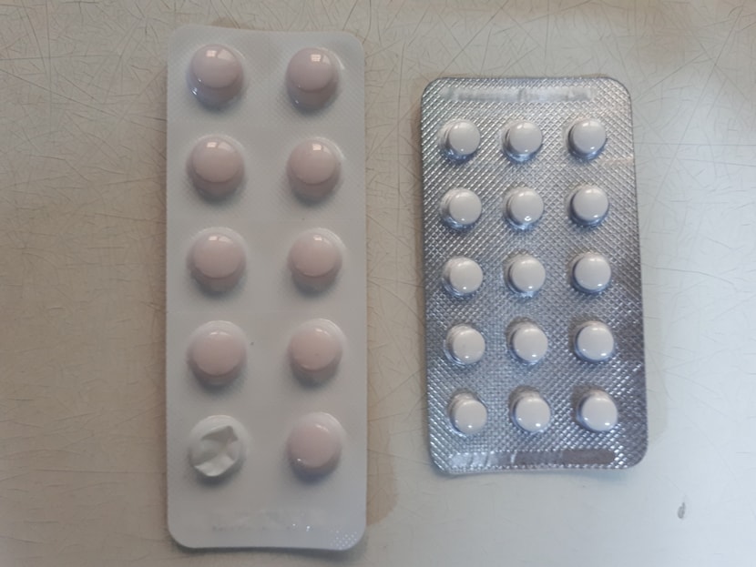 알약 크기 비교