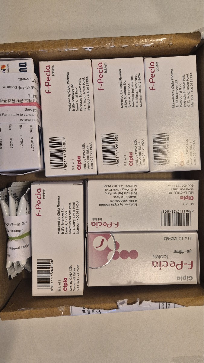 [사쿠라허브] 에프-페시아 (피나스테리드 Finasteride 1mg ) - 600정 구입 