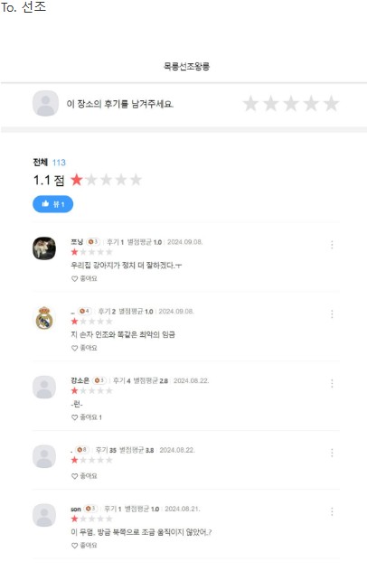 문화유적에 욕하고 있는 한국인들