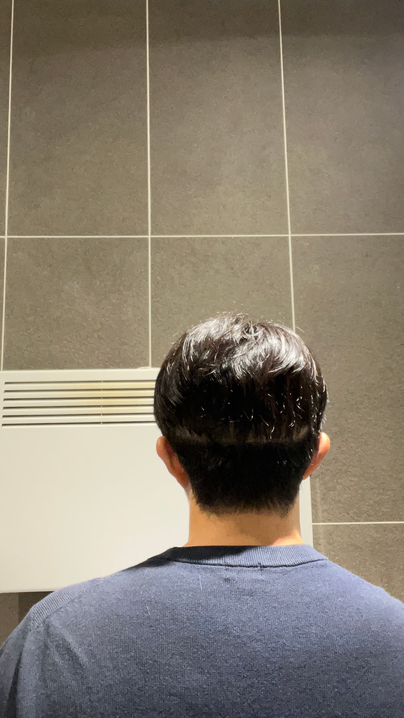 샴푸후 뒷 머리