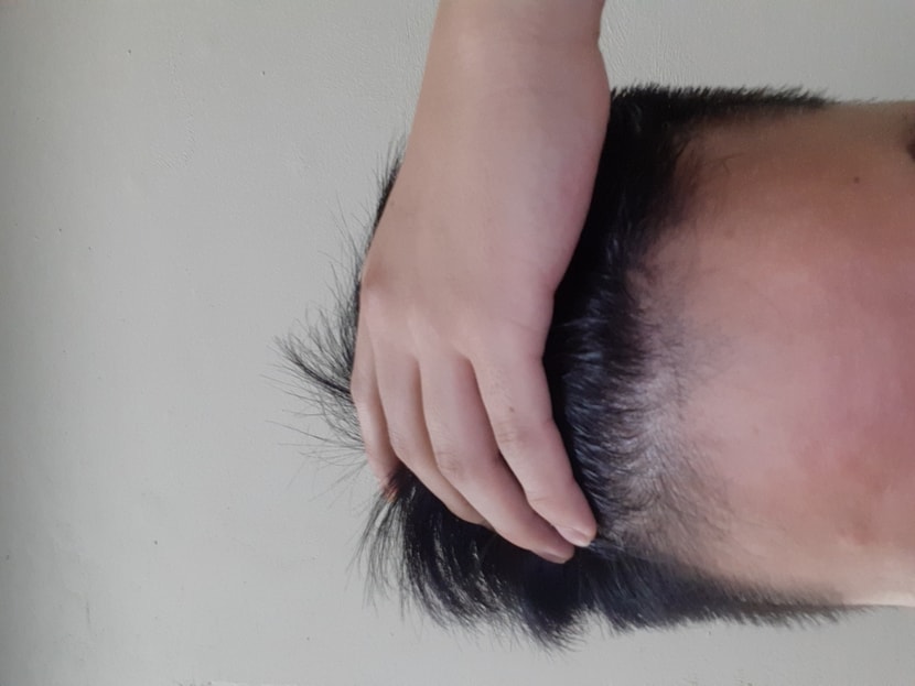 머리 올렸을때 입니다
