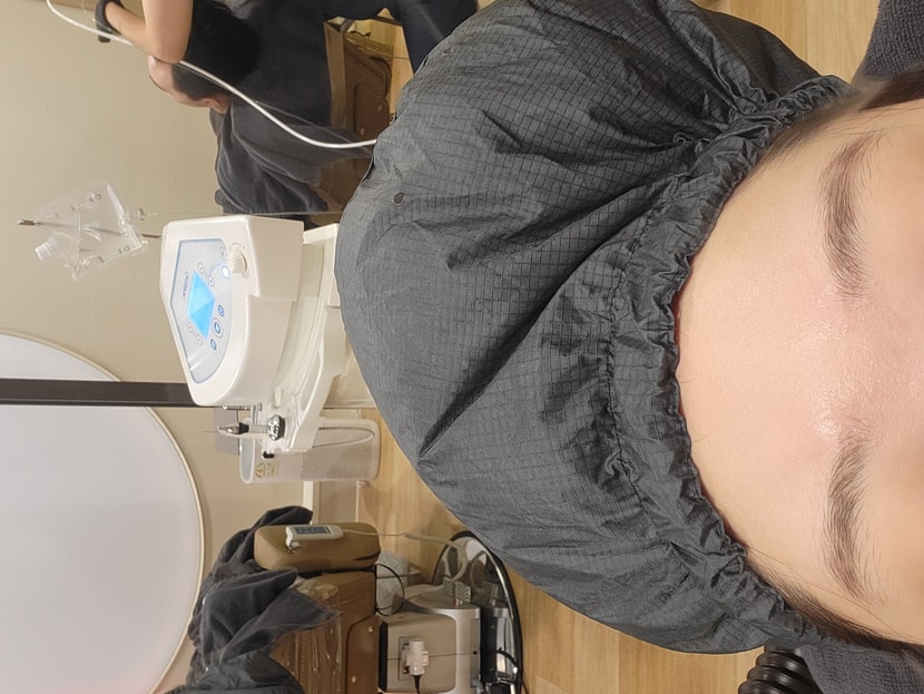 스팀으로 각질 불리기