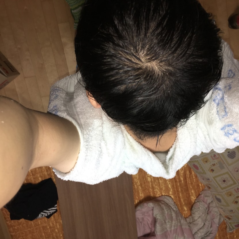 머리 말리기 전