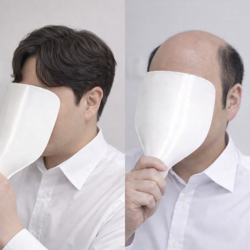 남자 가르마 펌 가발