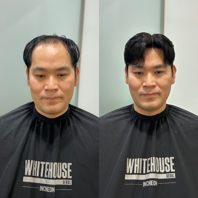 White House仁川中分风格夹式时尚假发